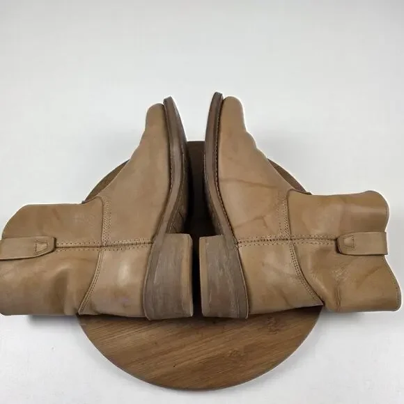 Durango Boots Mens Size 9 Tan Leather Pull On Roper Western Short Ankle Work‎